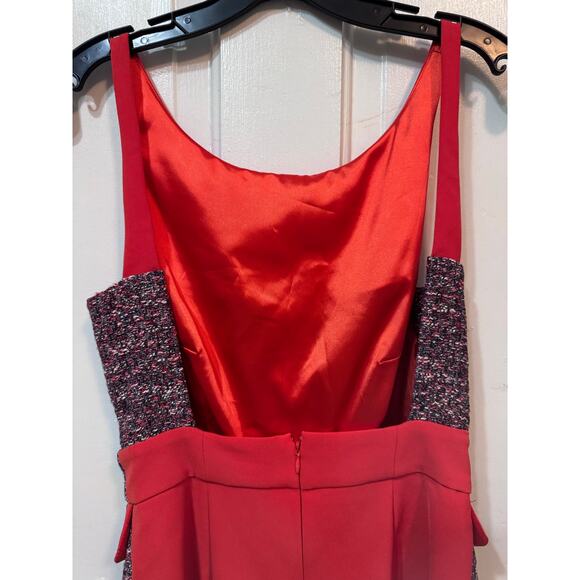 NWT Elisabetta Franchi Red Blue Tweed Open Back Romper Size 40 US 4 - Picture 11 of 14